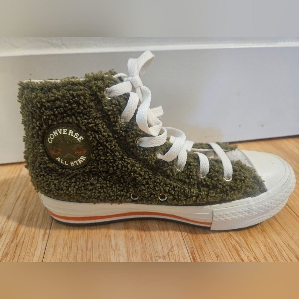 Chuck Taylor Converse sherpa eva dark moss bold